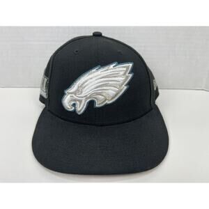 New Era 59Fifty Philadelphia Eagles Super Bowl LIII Fitted Hat Black Size 7